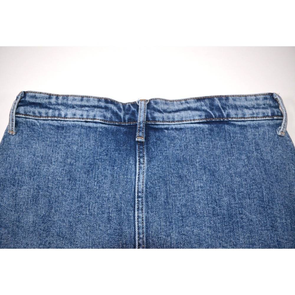 Old Navy Skirt Women's Size 0 Blue Denim A-Line Midi Button Front Waist 28" - Picture 8 of 11